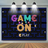 Lofaris Video Game On Maze Colorful Lights Birthday Backdrop